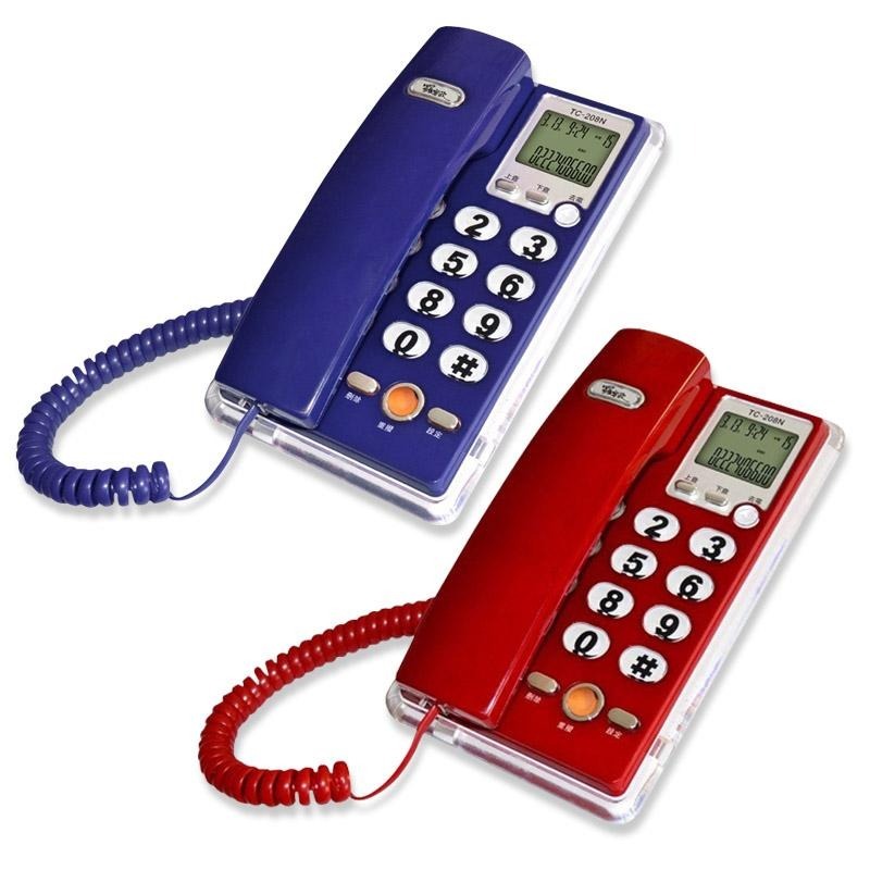 【羅密歐 桌放壁掛有線電話】電話 來電顯示 有線電話 座機 固定電話 室內電話 可壁掛 來電藍光 電話機【LD866】-細節圖2