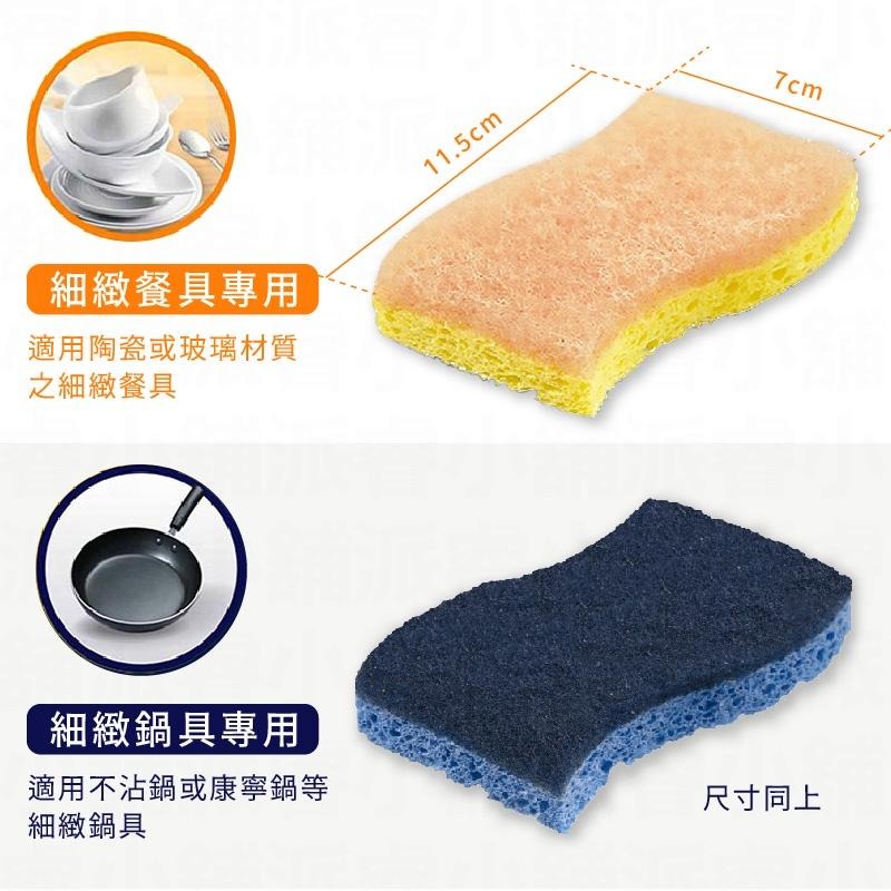台灣製造【3M百利 海綿/木漿棉菜瓜布】耐高溫100°C 抗菌衛生 環保天然木漿棉 細緻鍋餐具 強力金鋼砂【LD762】-細節圖6