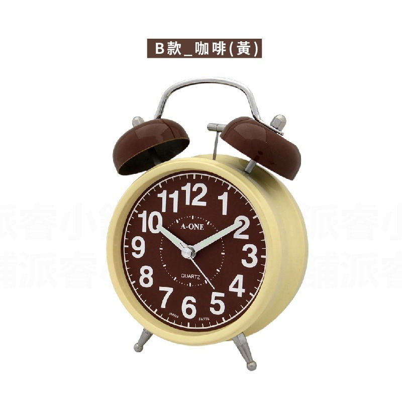 台灣製造【A-ONE大聲公雙鈴鬧鐘】雙鈴鬧鐘 小夜燈 4分鐘貪睡 夜光指針 夜光數字 打鈴鬧鐘 復古鬧鐘【LD718】-規格圖9