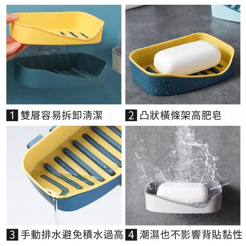 【無痕造型香皂盒】香皂盒 肥皂盒 掀蓋式 無痕貼 吸盤 瀝水 免打孔 壁掛式 香皂架 肥皂架 海綿架【LD727】-細節圖7
