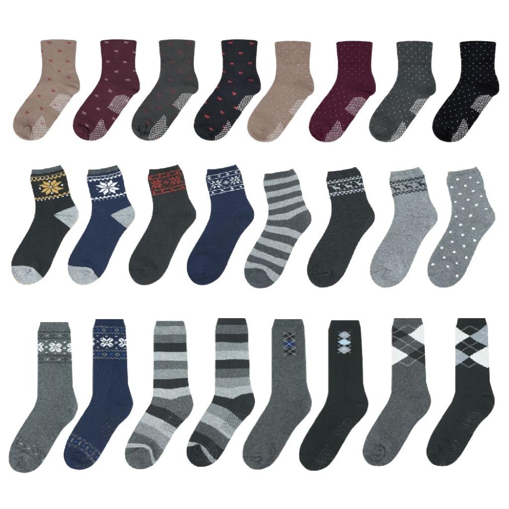 台灣製MIT【防寒保暖冬襪】毛襪 中筒襪 寬口襪 孕婦襪 無痕襪 機能襪 老人襪 保暖襪 厚襪 腳底防滑【LD780】-細節圖2