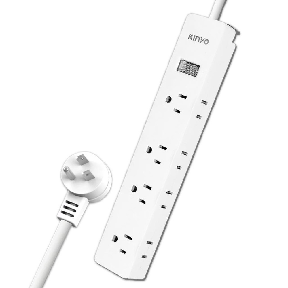 防雷擊~台灣製【KINYO 1開8插2孔3孔延長線】專利三向出線 CNS認證 過載斷電 突波吸收 3P2P【LD786】-細節圖2