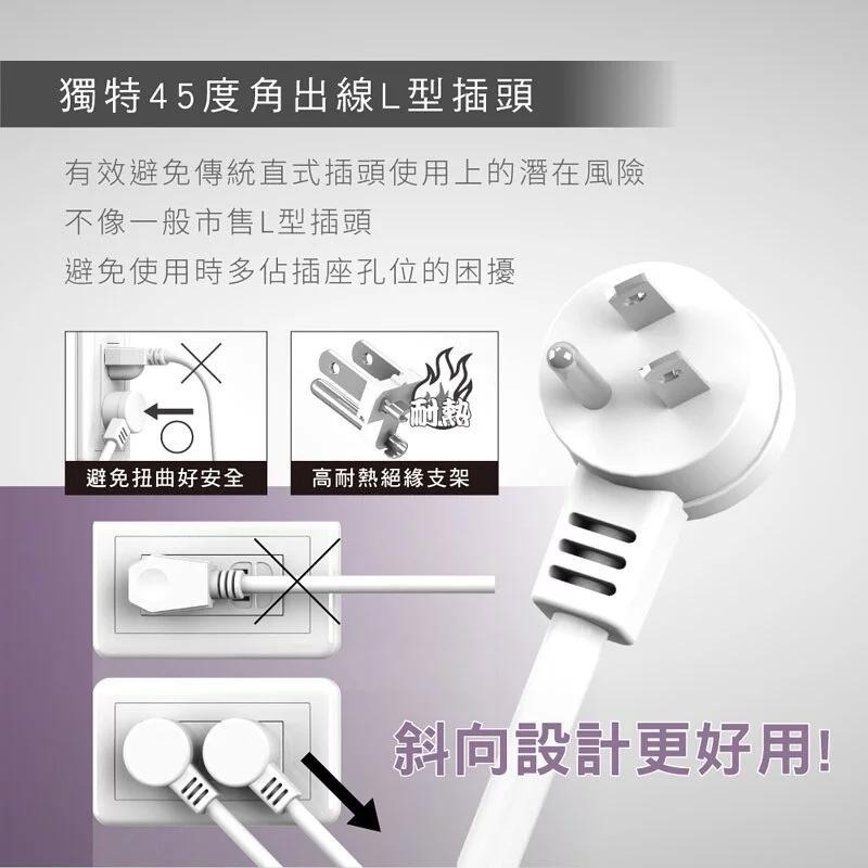 防雷擊~台灣製【KINYO 1開8插2孔3孔延長線】專利三向出線 CNS認證 過載斷電 突波吸收 3P2P【LD786】-細節圖4