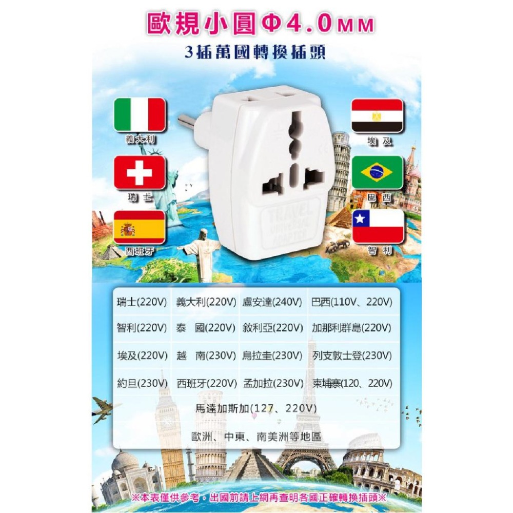 出國旅行必備👍～【聖岡科技 3插出國轉換插頭】轉換插座 3插座 旅行必備 國外插頭 轉換頭 插座 擴充【LD795】-細節圖6
