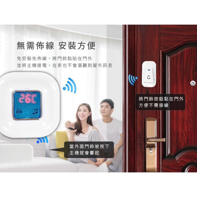 【無線數位門鈴】看護門鈴 居家照護 多種規格 插電式 電池式 門鈴 呼叫器 免安裝無需牽線 無線門鈴【LD713】-細節圖6
