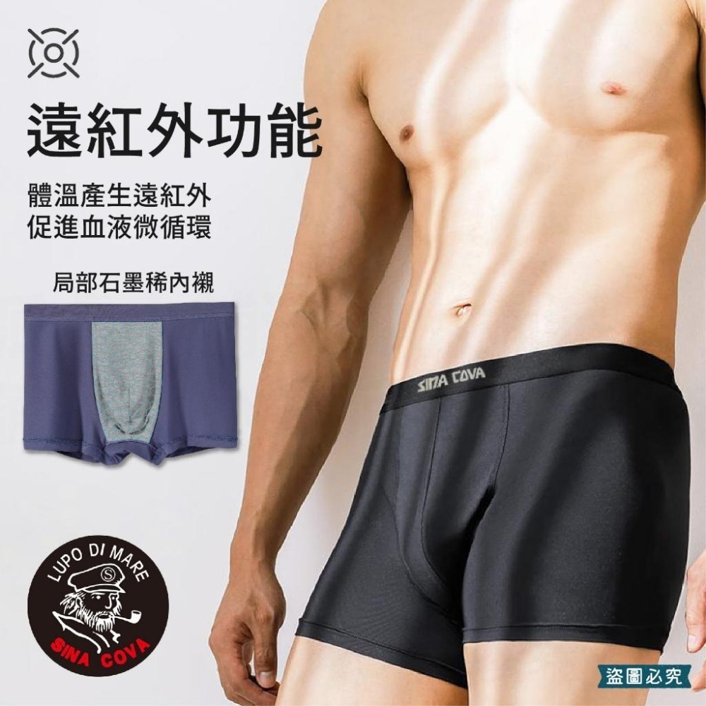 【老船長石墨稀貼身褲】內褲 四角褲 貼身內褲 貼身 抑菌 男生內褲 除臭內褲 石墨烯 老船長【LD931】-細節圖5