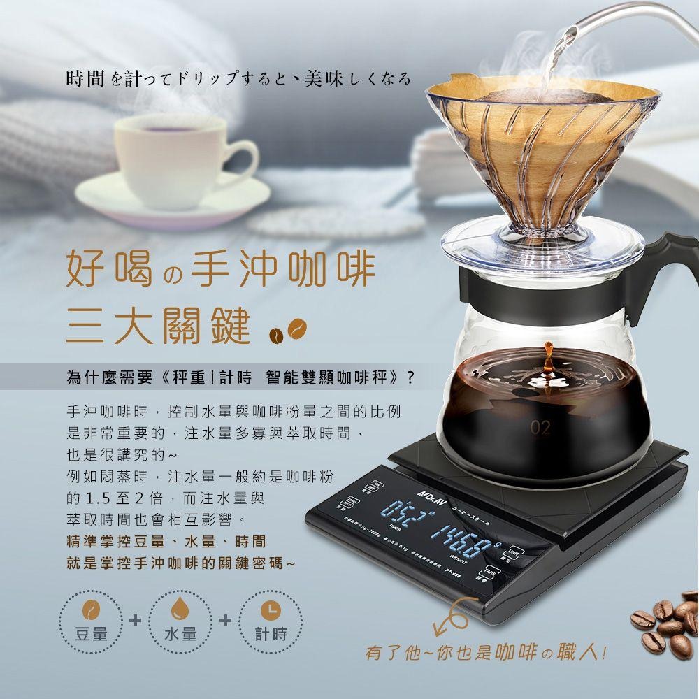 【秤重｜計時智能雙顯咖啡秤】贈矽膠秤墊 精密秤 烘培秤 廚房秤 料理秤手沖咖啡秤 最大秤重3kg【LD688】-細節圖4