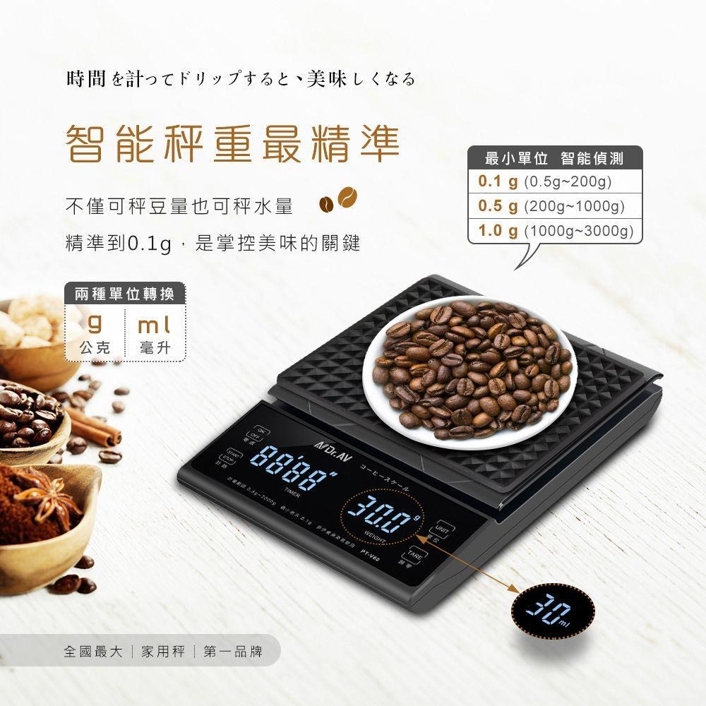 【秤重｜計時智能雙顯咖啡秤】贈矽膠秤墊 精密秤 烘培秤 廚房秤 料理秤手沖咖啡秤 最大秤重3kg【LD688】-細節圖5