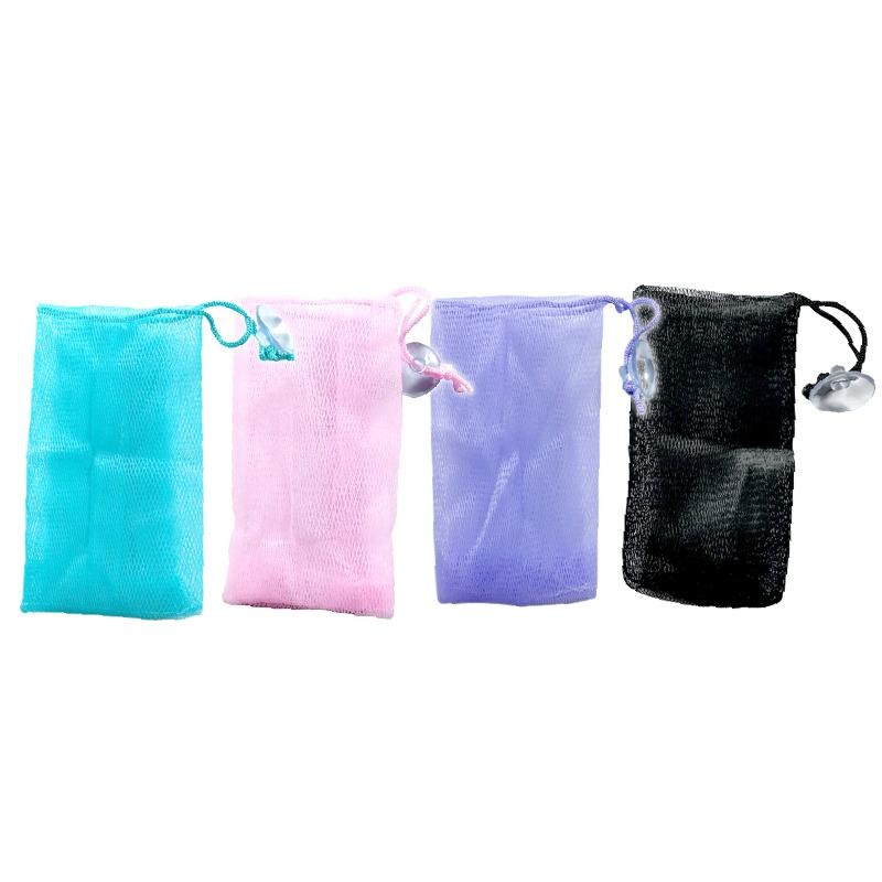 防疫小物!台灣製MIT~附吸盤【抗菌香皂袋 竹炭抗菌香皂袋】肥皂網 香皂網 雙層起泡網 肥皂袋 泡泡網 【LD659】-細節圖2