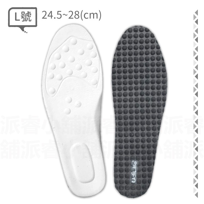 台灣製造【奈米按摩/乳膠彈力鞋墊】抑制細菌滋生 久站久走必備 可剪裁 柔軟觸感 彈力舒適 透氣通風【LD667】-規格圖9