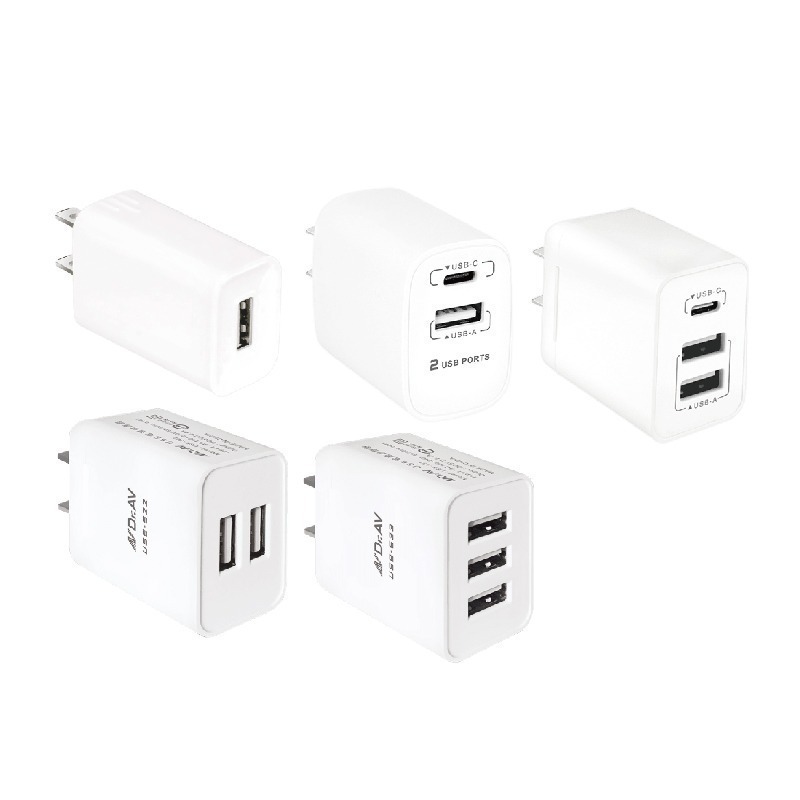 【聖岡科技 極速智能充電器】USB充電頭 豆腐頭 3孔3.1A  2孔2.4A 自動分流【LD369】-細節圖2