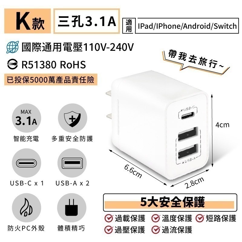 K款_三孔3.1A(Ax2+Cx1)