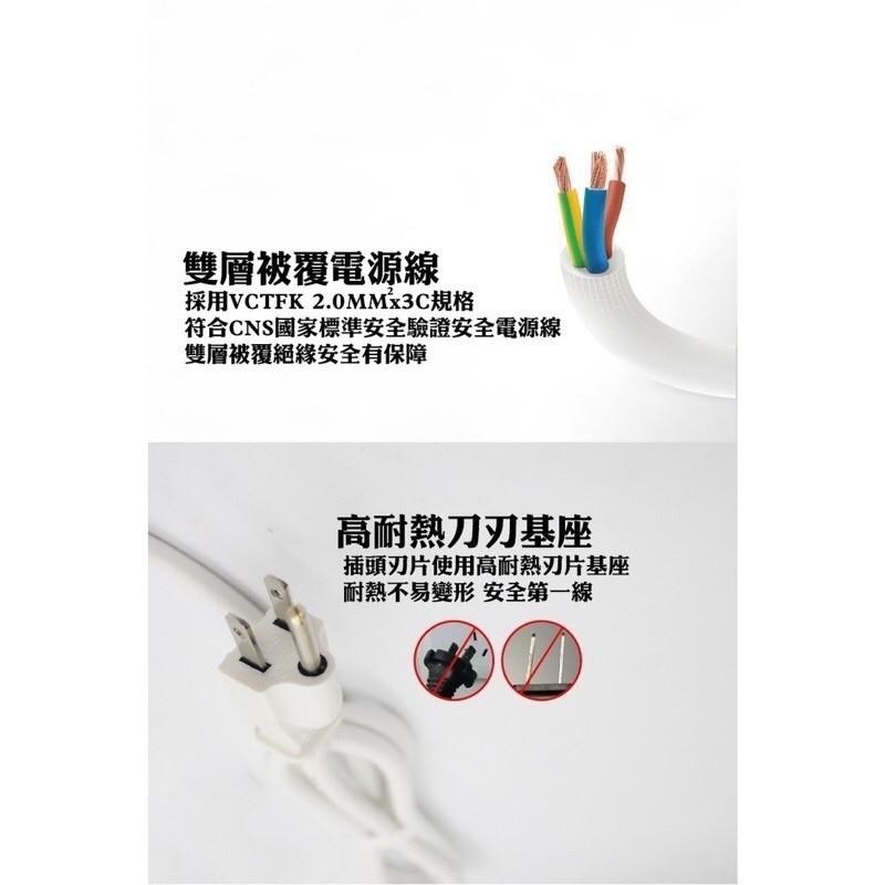 台灣製~安全第☝️附發票~特價~最新安規認證【過載斷電多開延長線】3開3 4開4 6開6 4尺 6尺 9尺【LD297】-細節圖7