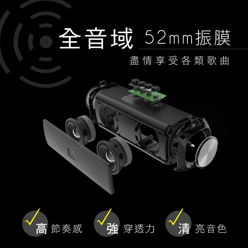 【KINYO LED行動藍牙喇叭】RGB炫彩燈效 藍芽喇叭 附背帶 金屬高質感 持久續航 隨身攜帶【LD701】-細節圖5