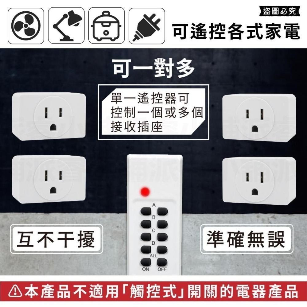【智能家電遙控插座】遙控插座 遙控家電 智能插座 插座 遠端遙控家電 遠距20M 高穿透力 一對多 一對一【LD185】-細節圖5
