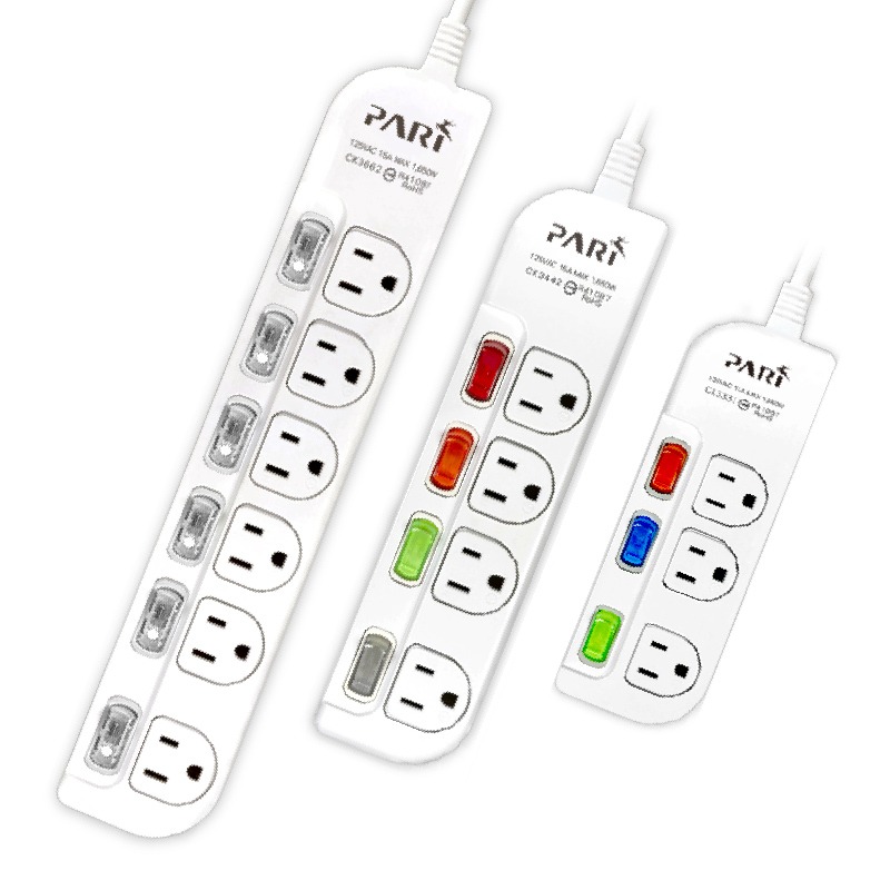 特價!台灣製造~【RoHS款三孔延長線】4尺6尺9尺 無焊點結構 延長線 過載斷電 新安規合格 獨立開關【LD655】-細節圖2