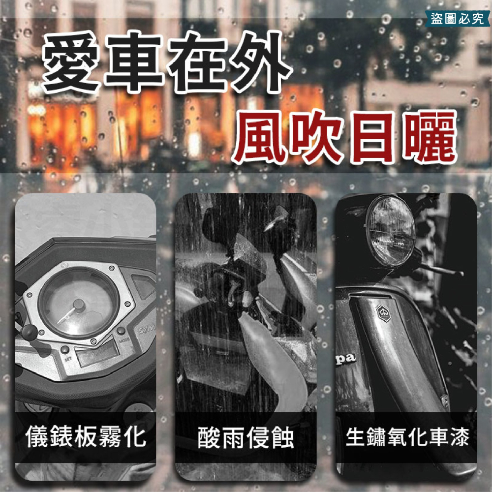 【機車龍頭保護套】龍頭罩 遮陽罩 保護罩 車頭罩 防塵 防曬 防水  適用50cc-125cc機車【LD966】-細節圖6