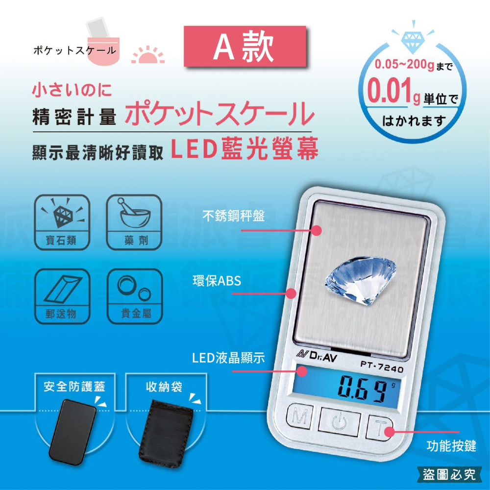【聖岡超精準迷你電子秤】超精準 口袋型 微量 電子秤 迷你 藍光 五種單位 非供營交易用【LD978】-細節圖6