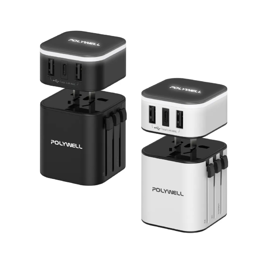 【2合1多國旅行充電組】 出國旅遊 轉接插頭 旅遊插頭 萬用充電器 全球通用 美規 澳規 英規 歐規 【LD1047】-細節圖2