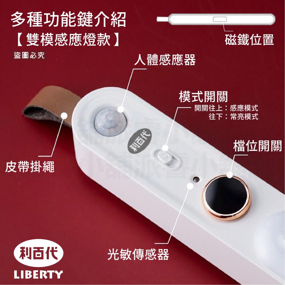 【利百代充電磁吸感應燈】磁吸燈 人體 LED 燈條 露營燈 遙控器燈條 小夜燈 書桌燈【LD1067】-細節圖4