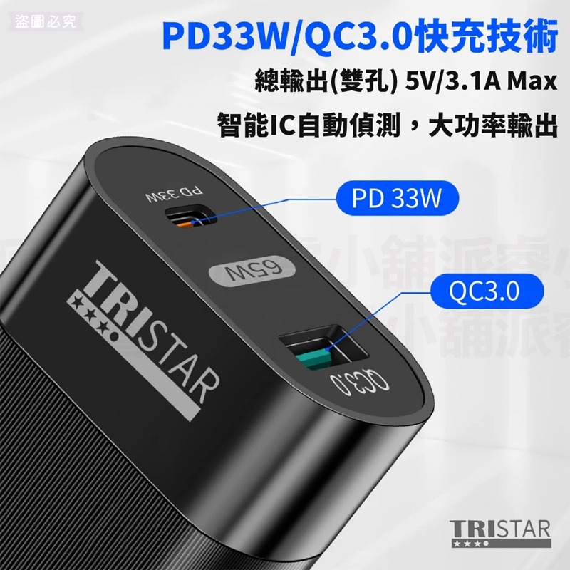 【65W PD+QC3.0大功率快速充電器】 BSMI 充電器 充電頭 氮化鎵 QC3.0 快充 【LD1069】-細節圖6
