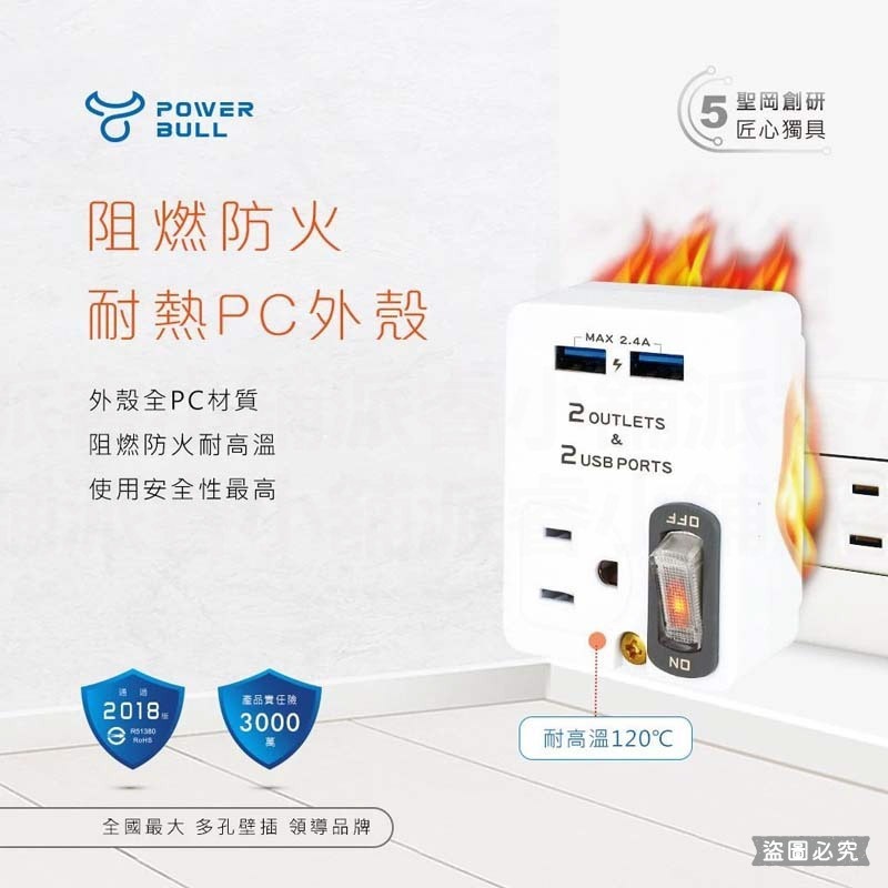 附發票~【USB節能分接插座】20W快充分接器 壁插 USB插座 插座擴充 插座 開關 擴充 防火材質【LD650】-細節圖5