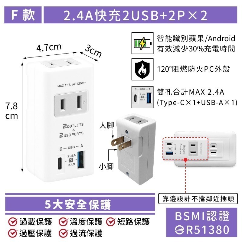 F款_2.4A快充2USB