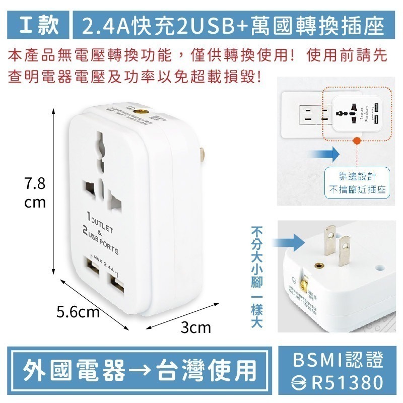 附發票~【USB節能分接插座】20W快充分接器 壁插 USB插座 插座擴充 插座 開關 擴充 防火材質【LD650】-規格圖9