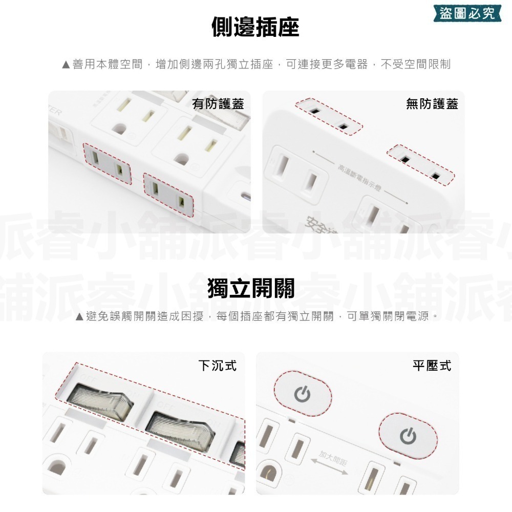 【安全達人 PTP多款分接器】自動斷電 快充 兒童保護蓋 壁插 分接器 防火材質 PD+QC 20W【LD1104】-細節圖8