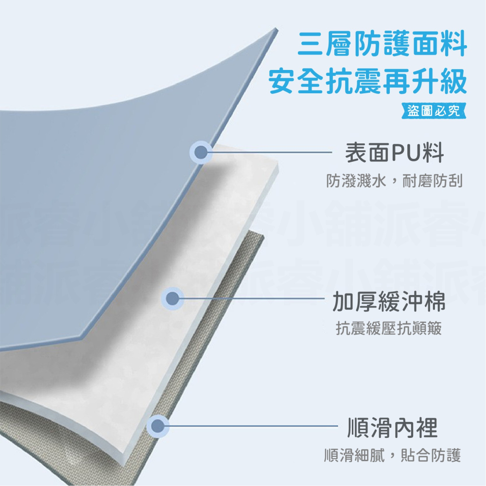 【POLYWELL平板防撞防水收納包】PU材質防撥水 全開拉鍊 多種尺寸 緩衝泡綿 適用iPad【LD1107】-細節圖4