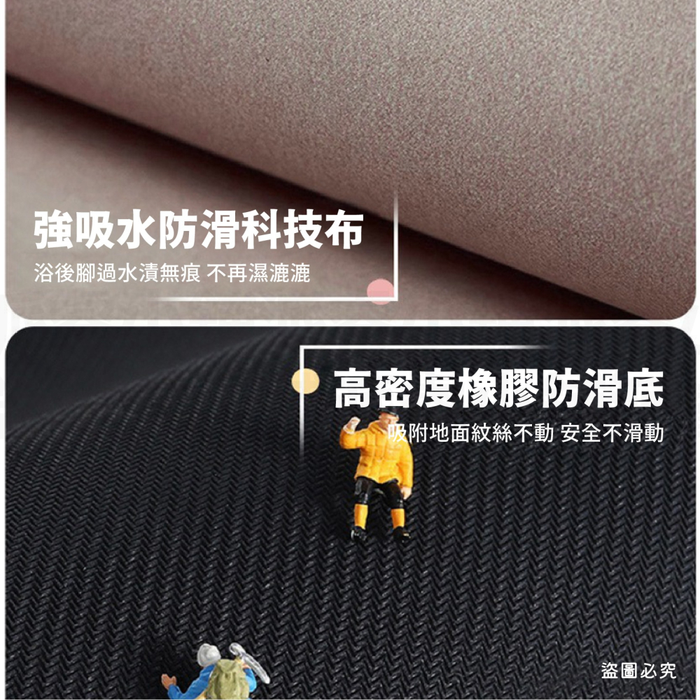 【卡皮巴拉硅藻吸水地墊2 40x60cm】可愛造型 水豚 泡澡 吸水墊 防滑地墊 浴室地墊【LD1117】-細節圖7