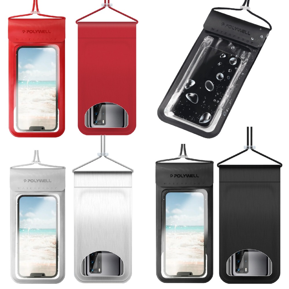 【POLYWELL 7.2吋時尚防水手機袋】 防水包 多層式防護 游泳 防水 手機 戲水 拍照清晰 可觸控【LD1124-細節圖2