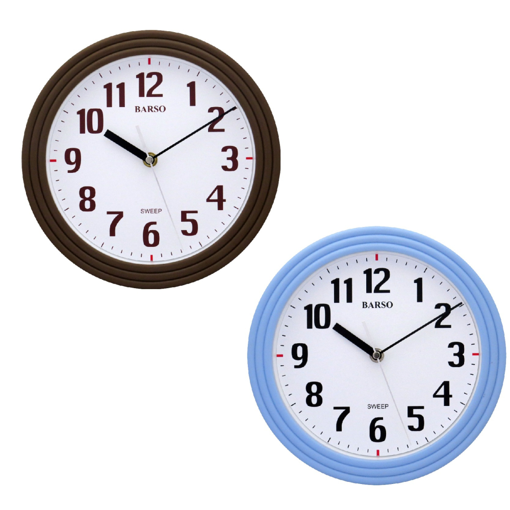 台灣製造【同心圓靜音掛鐘】靜音 簡約 居家百搭 靜音時鐘 掃秒機芯 高透玻璃 3號電池 BARSO【LD1150】-細節圖3