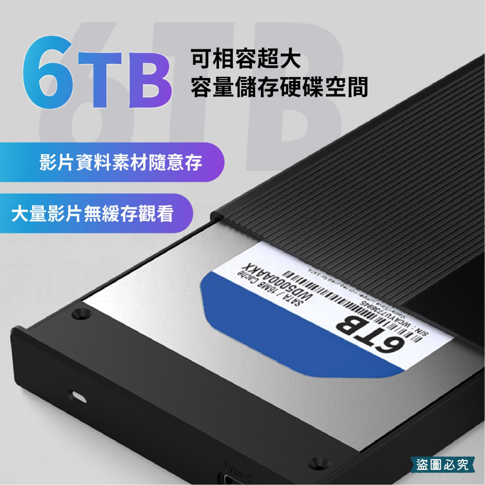 【POLYWELL SATA行動硬碟外接盒】Type-C 固態硬碟 USB3.2 大容量 6TB 台製晶片【LD1194-細節圖6