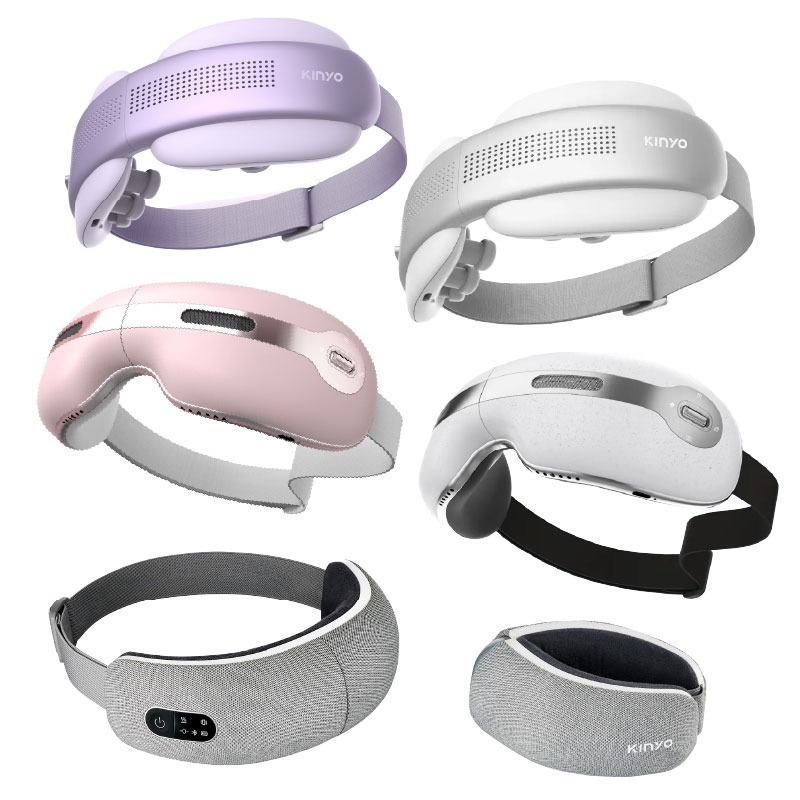 【KINYO 熱敷按摩眼罩】石墨烯 氣壓 熱敷 眼部按摩 指壓 震動 禮物【LD1255】-細節圖2