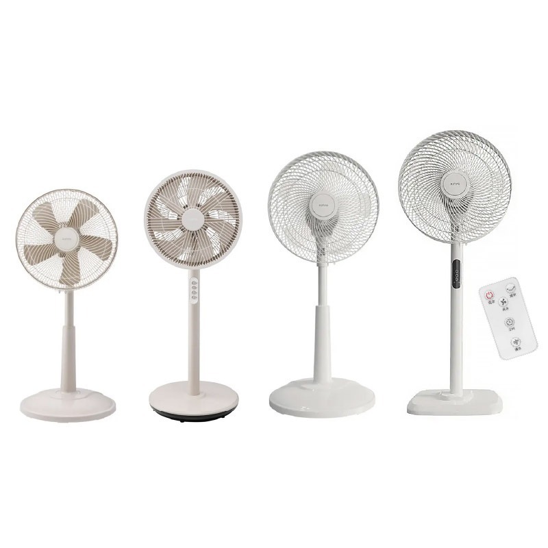 【KINYO 14吋循環風扇】電風扇 電扇 風扇 循環扇 直立扇 定時風扇 遙控風扇 奶茶色 升降設計【LD1261】-細節圖2