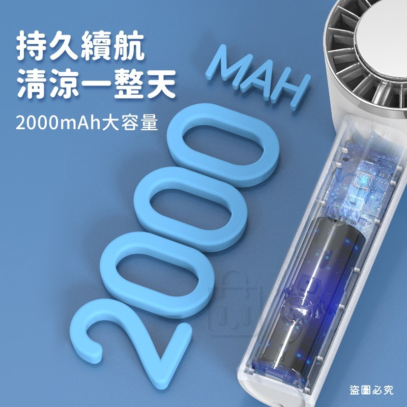 【冰炫風充電風扇】冷風扇 2000mAh 手持小冰扇 冰敷小風扇 冰鎮 10秒製冷 風扇 Type-C【LD1275】-細節圖4