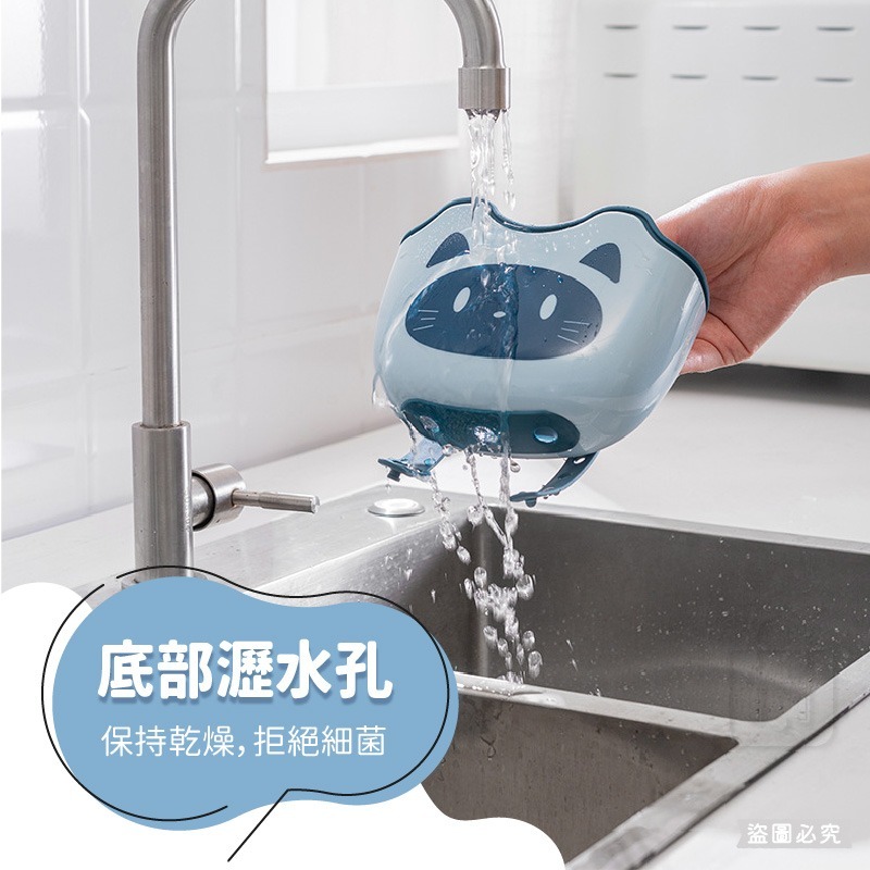 【可愛動物造型水槽瀝水掛袋】收納 瀝水籃 水龍頭 收納袋 廚房 收納 清潔 加厚 卡通造型【LD1281】-細節圖3