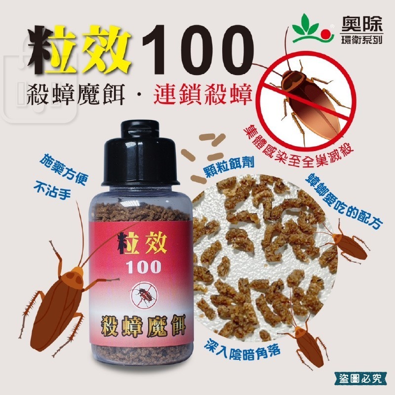 台灣製造【奧除 除蟻殺蟑魔餌30g】蟻粒 螞蟻藥 火蟻 粒效100 殺蟑魔餌 蟑螂 全新配方【LD1293】-細節圖4