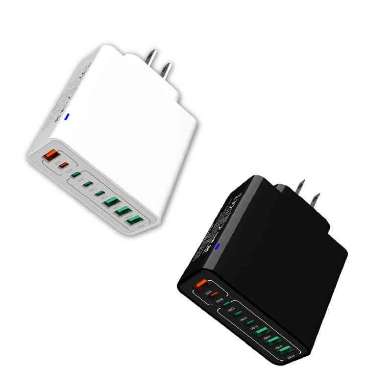 【120W PD+QC快速八孔充電器】多孔充電頭 USB Type-C 國際電壓 閃充頭 旅行充【LD1310】-細節圖2