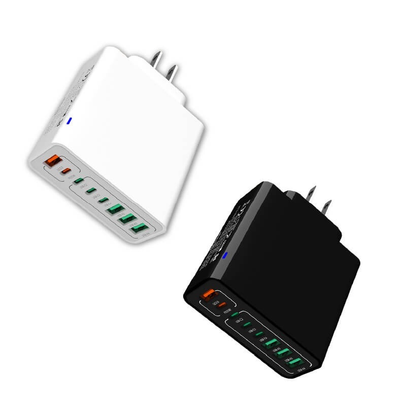 【120W PD+QC快速八孔充電器】多孔充電頭 USB Type-C 國際電壓 閃充頭 旅行充【LD1310】-細節圖2