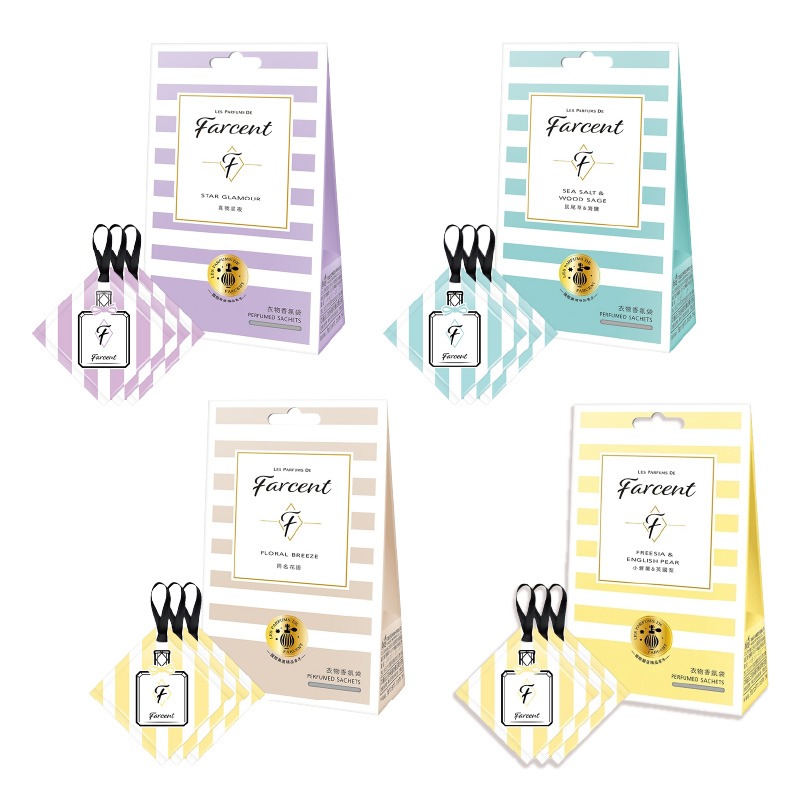 【Farcent 香水衣物香氛袋(3入/盒)】小蒼蘭英國梨 同名花語 衣物 香氛袋 香水【LD1314】-細節圖2