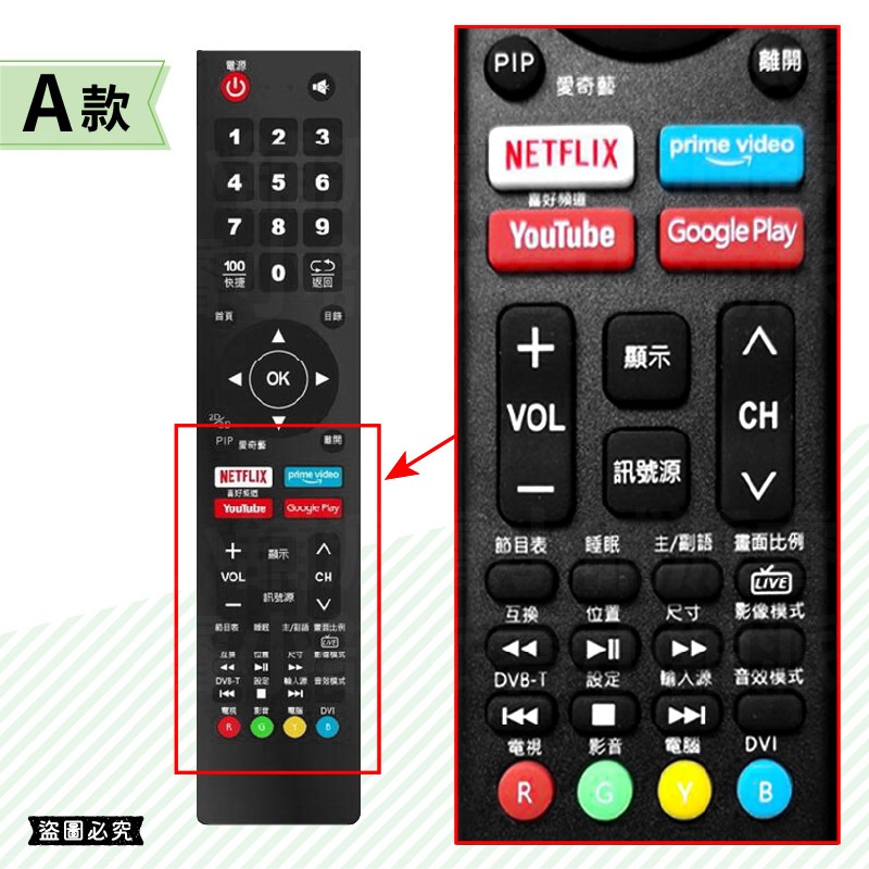 【網路電視遙控器】奇美 CHIMEI 東元 TECO 電視遙控器 網路電視 遙控器 液晶電視遙控器【LD1322】-細節圖3