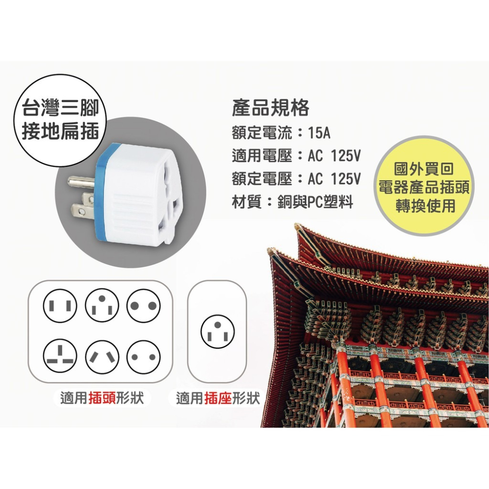 【聖岡科技 萬國轉換插頭】轉換頭/插頭/國外旅遊/插座轉換/插座/UTA-53.62.71【LD196】-細節圖6