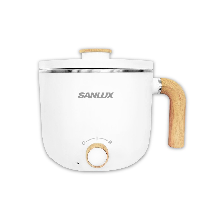 【SANLUX 台灣三洋 1.2公升美食鍋】一年保固 個人鍋 快煮鍋 美食鍋 玻璃鍋蓋 304不鏽鋼內鍋【LD1357】-細節圖2