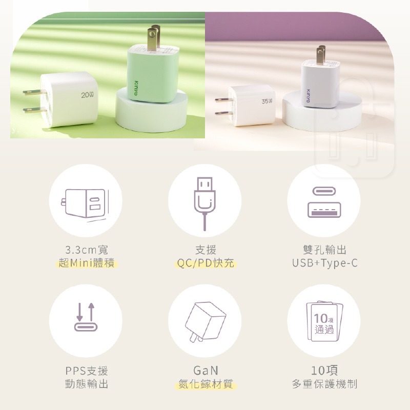 【KINYO 氮化鎵雙孔PD充電器65W/40W/35W/20W】快充 黑科技 mini 國際電壓【LD1367】-細節圖7