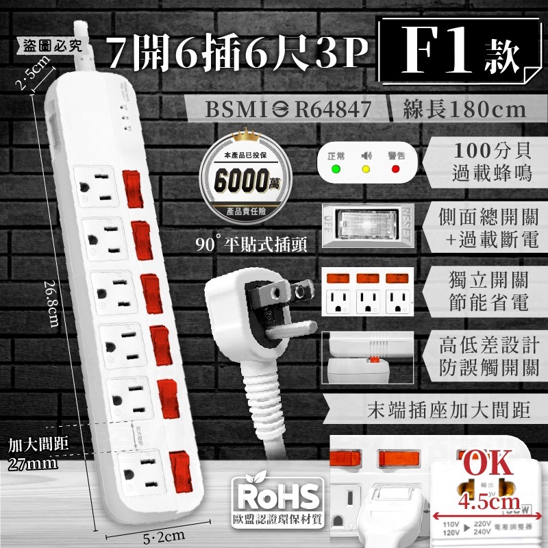 F1款_7開6插6尺3P