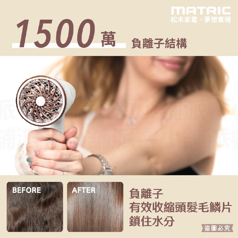 【松木家電 800W折疊式負離子吹風機】負離子 頭髮柔順 折疊式 輕巧 風嘴可拆 吹風機 大風量快乾【LD1383】-細節圖3