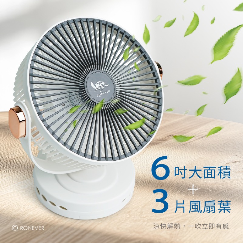 【RONEVER 6吋靜音小夜燈風扇】USB風扇 360度轉 可當手機支架 小風扇 夾扇 靜音風扇 風扇【LD1405】-細節圖8