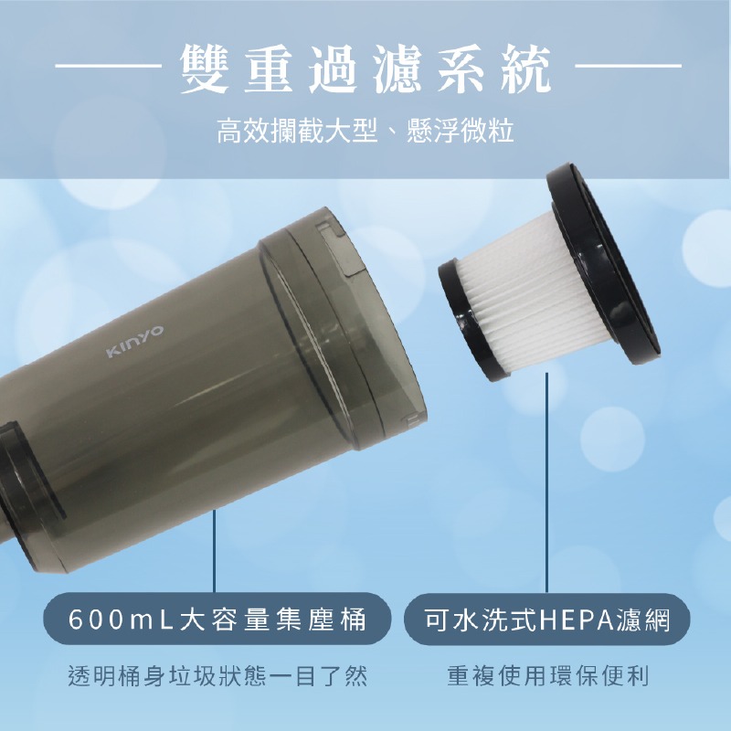 【KINYO輕巧有線吸塵器】插電使用 線長4米 車用吸塵器 手持吸塵器 有線吸塵器 直立式吸塵器【LD1453】-細節圖9